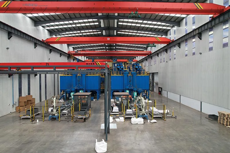 Counterweight sand production facility